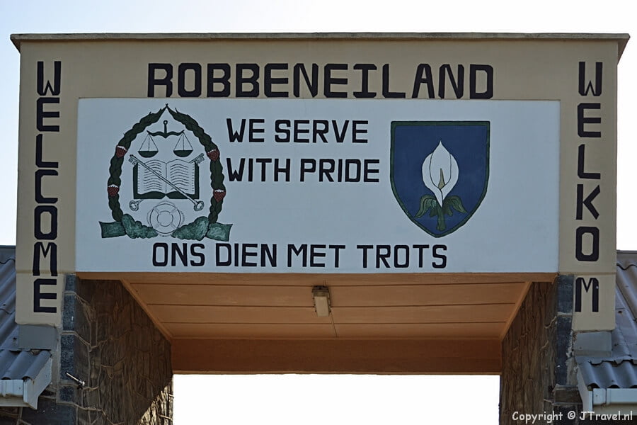 Entree van Robbeneiland voor de kust van Kaapstad