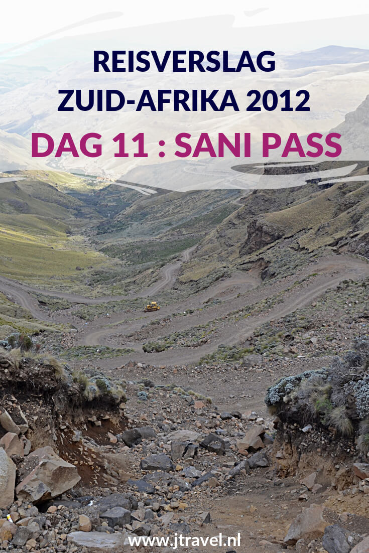 Op dag 11 van mijn 23-daagse groepsrondreis door Zuid-Afrika maak ik een fantastische excursie naar de Sani Pass en Lesotho. Alles over de elfde dag van mijn reis door Zuid-Afrika lees je hier. Lees je mee? #zuidafrika #sanipass #lesotho #drakensbergen #reisverslag #jtravel #jtravelblog Op dag 11 van mijn 23-daagse groepsrondreis door Zuid-Afrika maak ik een fantastische excursie naar de Sani Pass en Lesotho. Alles over de elfde dag van mijn reis door Zuid-Afrika lees je hier. Lees je mee? #zuidafrika #sanipass #lesotho #drakensbergen #reisverslag #jtravel #jtravelblog