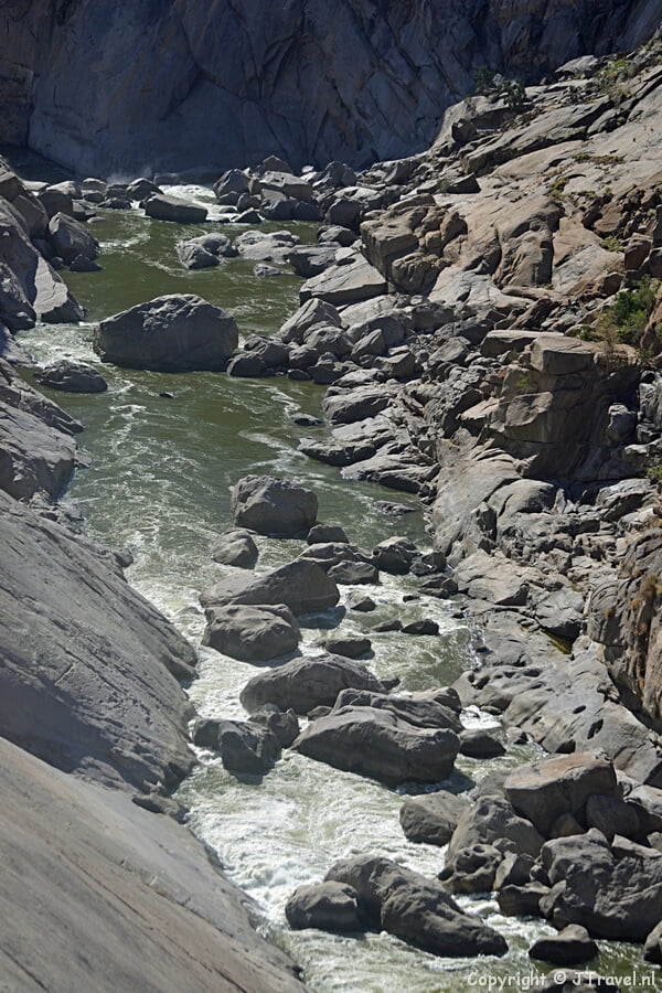 De niet spectaculaire Augrabies Falls