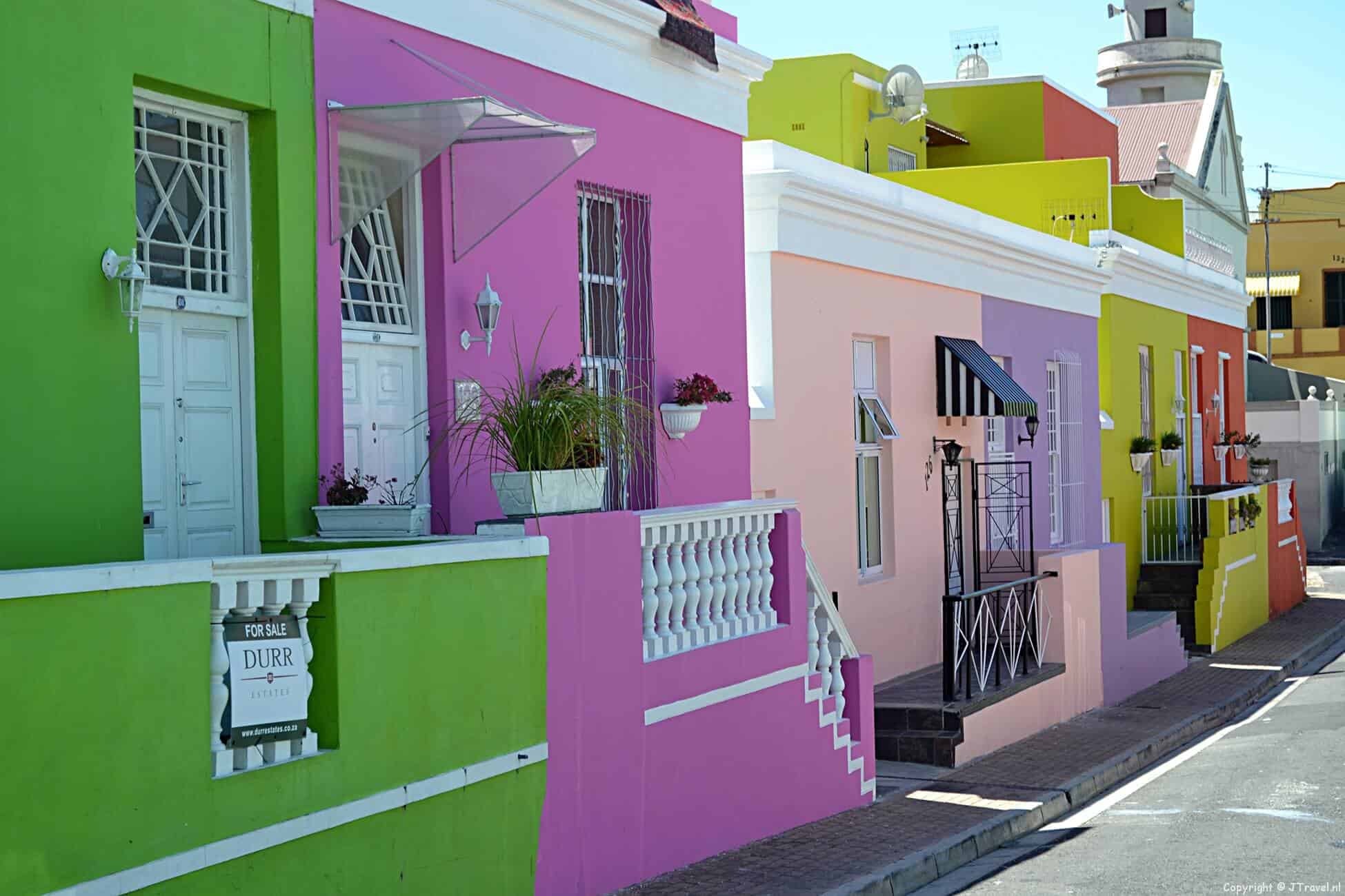 Bo Kaap in Kaapstad in Zuid-Afrika
