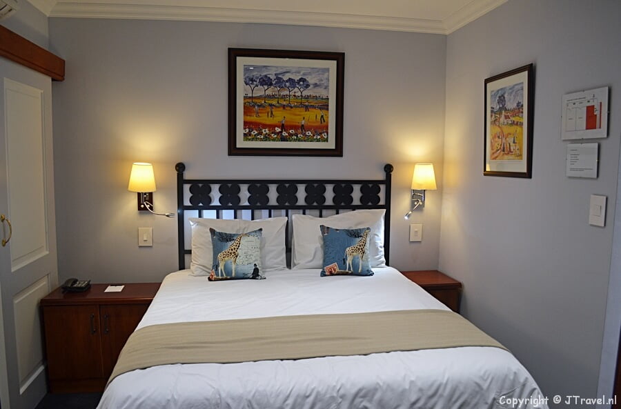 Mijn kamer in het Stellenbosch Hotel in Stellenbosch