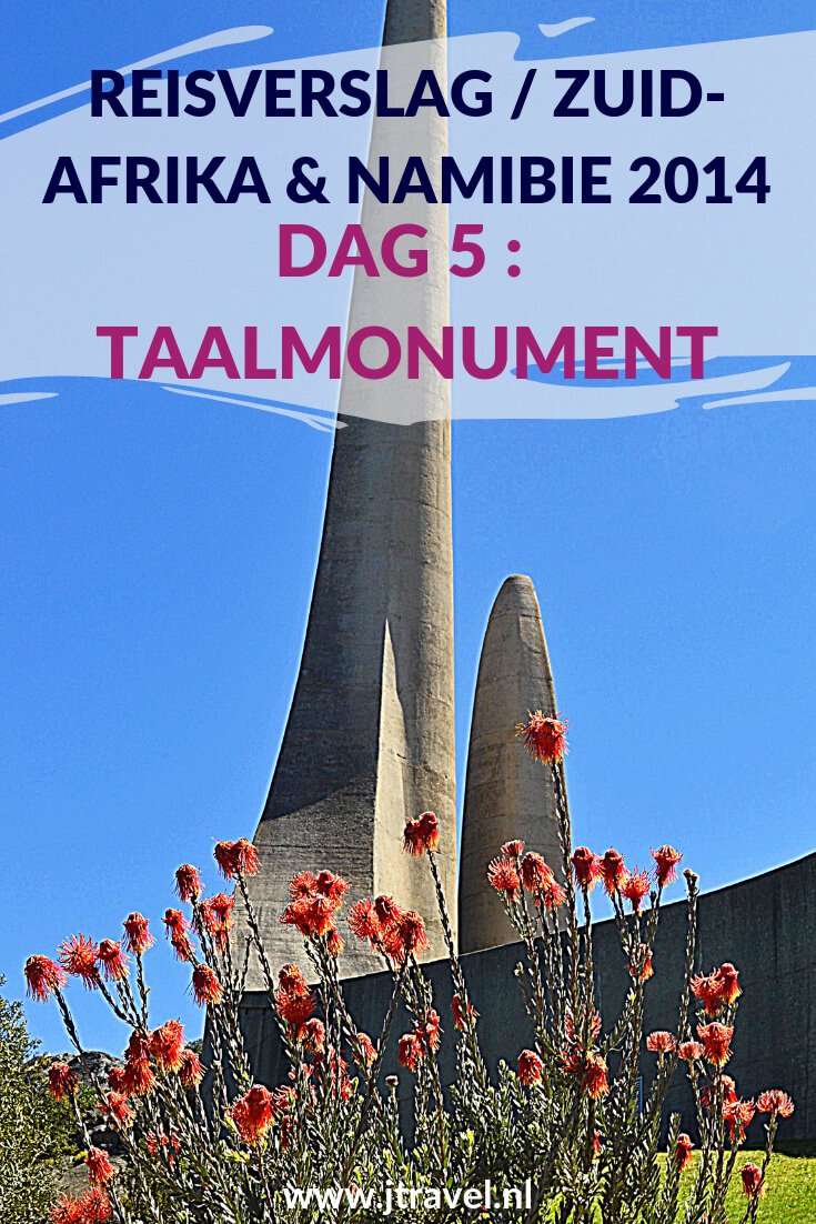 Op dag 5 van mijn 22-daagse groepsrondreis door Zuid-Afrika en Namibië bezocht ik het Taalmonument van Paarl, een wijnestate, Mooiberge en Ome Samie se Winkel in Stellenbosch. Alles over de vijfde dag van mijn reis door Zuid-Afrika & Namibië lees je hier. Lees je mee? #zuidafrika #stellenbosch #paarl #mooiberge #reisverslag #jtravel #jtravelblog
