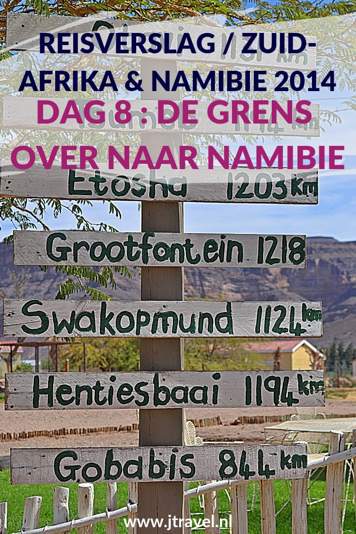 Op dag 8 van mijn 22-daagse groepsrondreis door Zuid-Afrika en Namibië steken we de grens met Namibië over en overnachten in de buurt van Fish River Canyon. Alles over de achtste dag van mijn reis door Zuid-Afrika & Namibië lees je hier. Lees je mee? #zuidafrika #namibie #reisverslag #jtravel #jtravelblog
