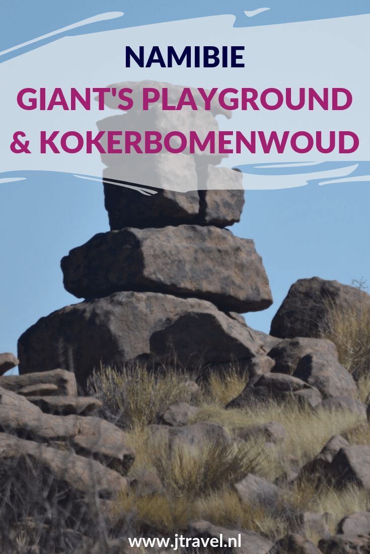 Een paar aparte natuurfenomenen in Namibië zijn het Kokerbomenwoud en Giant's Playground. Op mijn website lees je hier meer over. Lees je mee? #kokerbomenwoud #giantsplayground #namibie #jtravel #jtravelblog