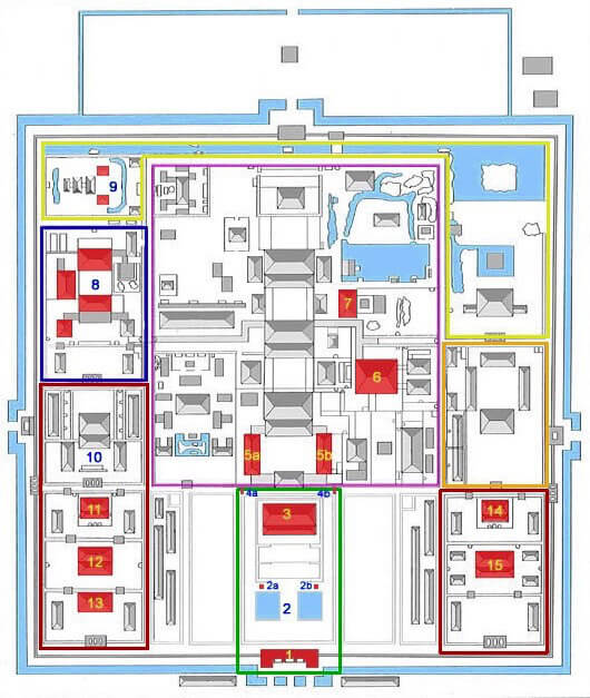 Plattegrond van de Verboden Stad/Citadel in Hué