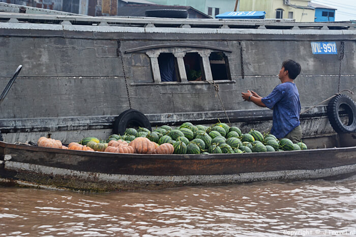 De drijvende markt in de Mekong Delta / Copyright © JTravel.nl