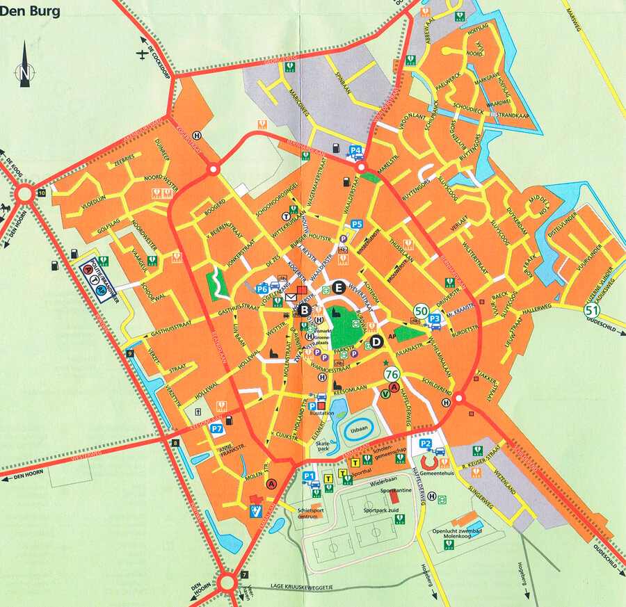 Plattegrond van Den Burg