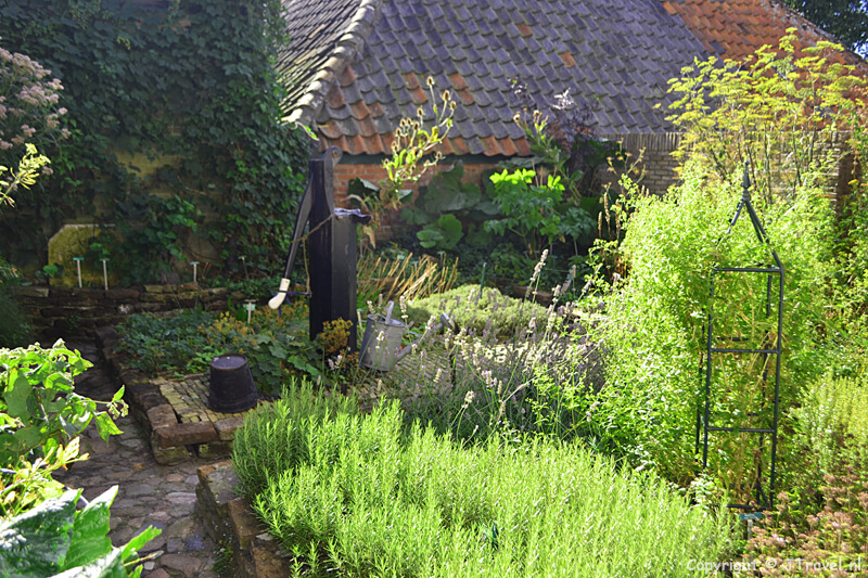De kruidentuin van de Oudheidkamer in Den Burg