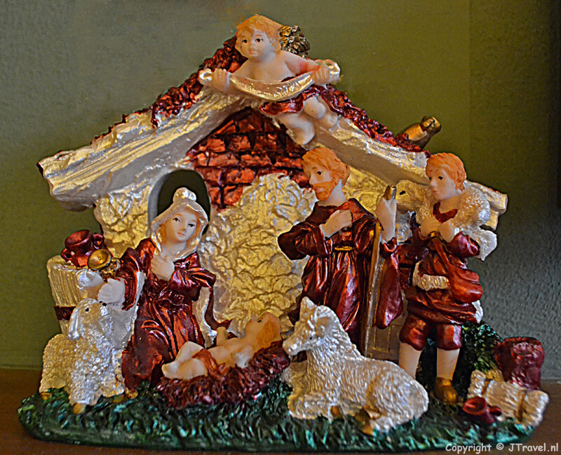 Een kerststal in Museum De Zwarte Tulp in Lisse