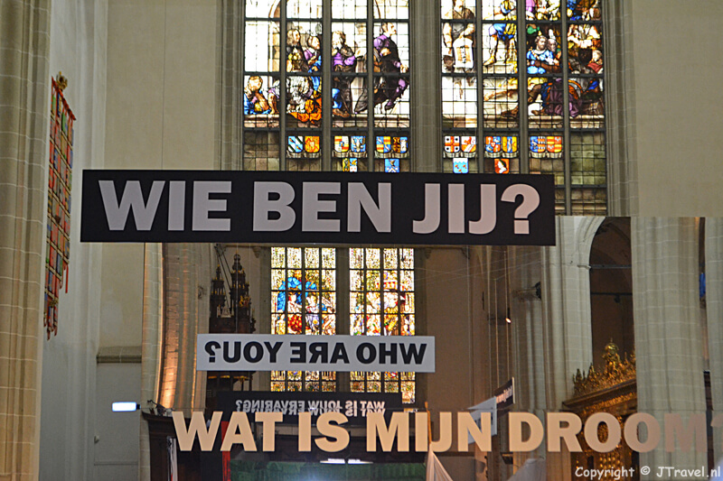 De tentoonstelling 'We have a dream' in de Nieuwe Kerk op 13 oktober 2017
