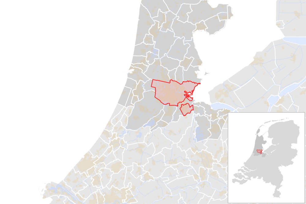 De ligging van Amsterdam