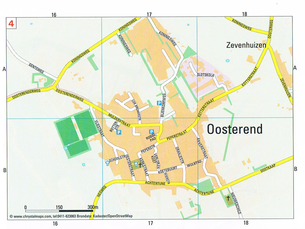 Plattegrond van Oosterend