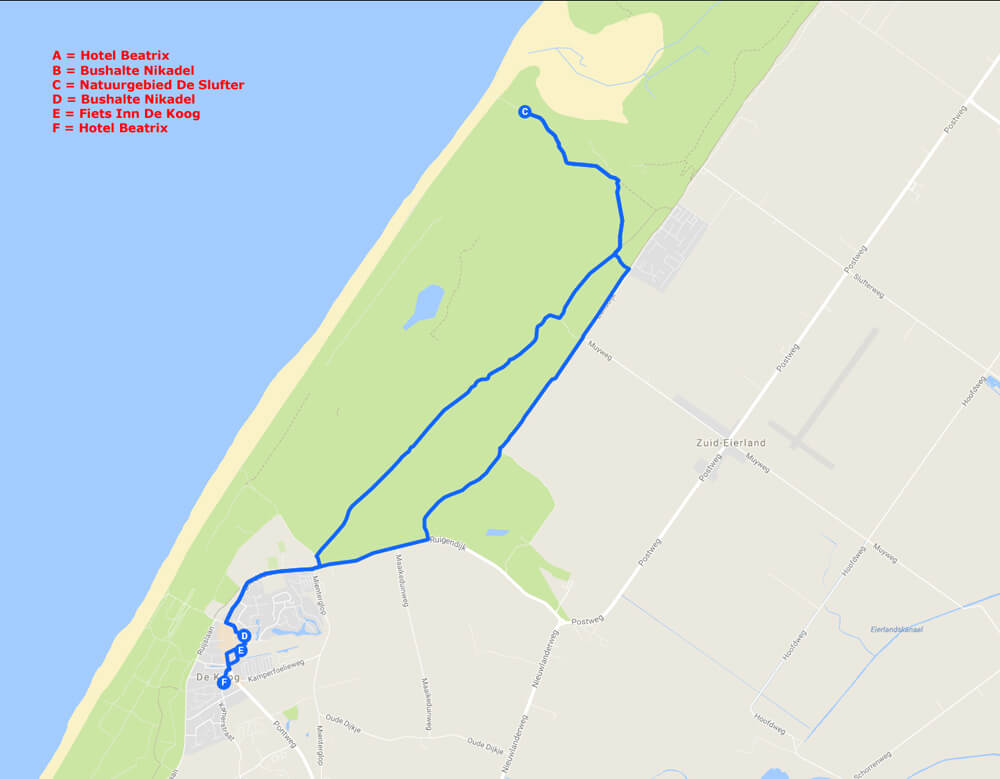 Route dag 10 Texel 2017