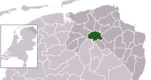 De ligging van de stad Groningen