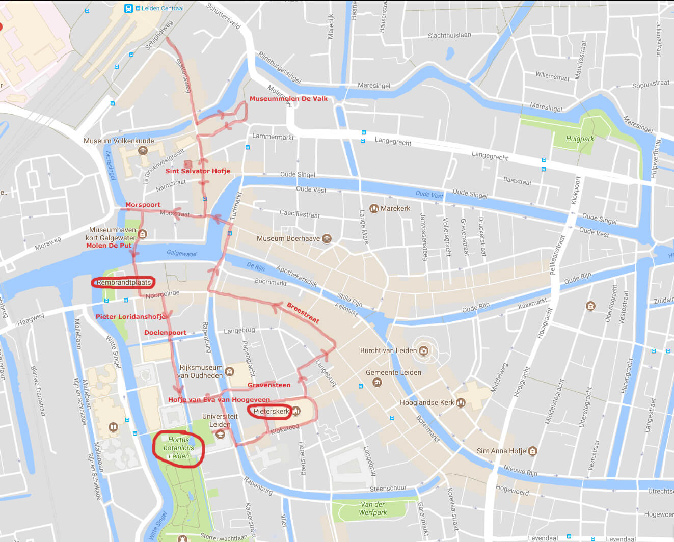 Mijn wandeling op 16-8-2017