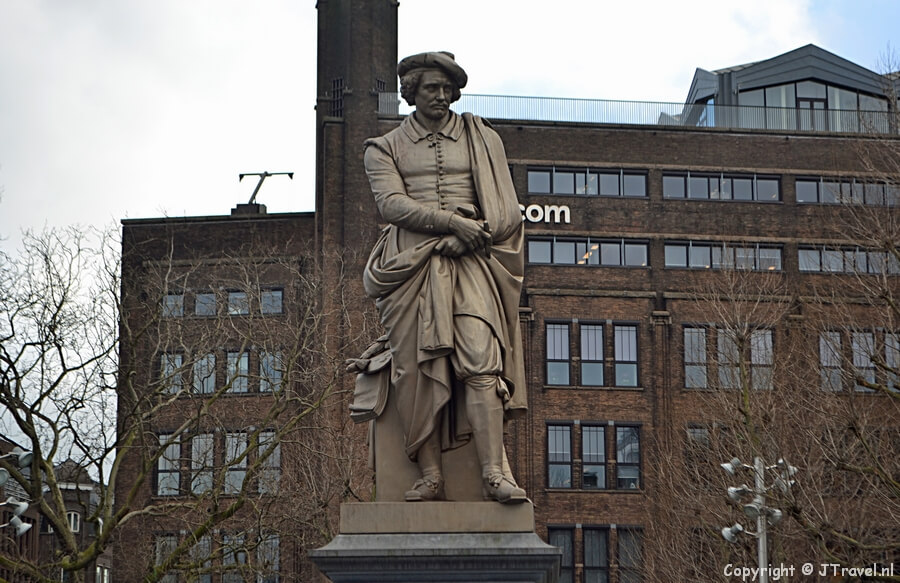 Het Rembrandtplein in Amsterdam