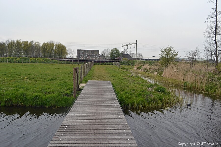Het laatste bruggetje tijdens Trage Tocht Lisse