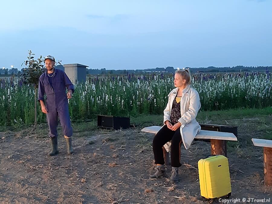 Theatervoorstelling op Landgoed Kleine Vennep in Nieuw-Vennep tijdens de Instameet Ode aan het Landschap Noord-Holland in de Haarlemmermeer