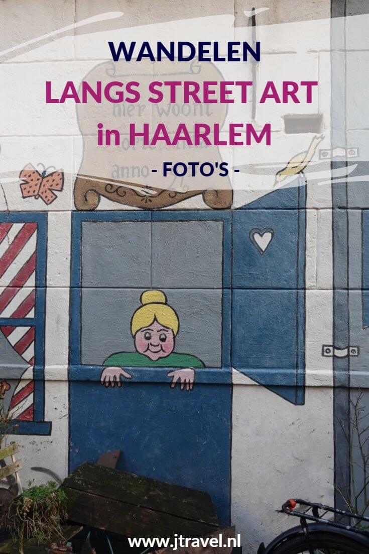Ik maakte een wandeling langs de vele street art in Haarlem. Haarlem staat niet bekend als street art stad maar er zijn genoeg kunstwerken te zien. De foto's die ik tijdens deze street art wandeling in Haarlem maakte, ziet je in dit artikel. #streetart #streetarthaarlem #haarlem #fotos #jtravel #jtravelblog