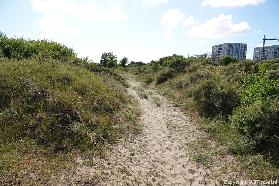 Onverhard pad langs het Visscherspad tijdens mijn wandeling tussen Haarlem en Zandvoort