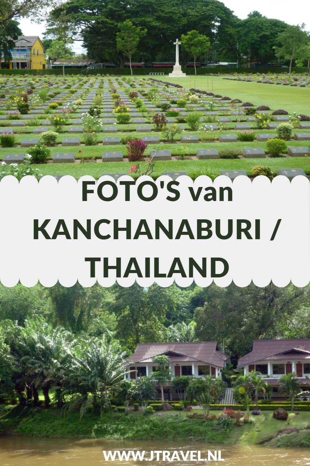 Eén van de meest indrukwekkende plaatsen die ik bezocht is Kanchanaburi. Een plek waar heel veel is gebeurd tijdens de Tweede Wereldoorlog. Mijn foto's die ik maakte in Kanchanaburi zie je hier. Kijk je mee? #kanchanaburi #tweedewereldoorlog #warcemetry #bridgeovertheriverkwai #thailand #jtravel #jtravelblog #fotos