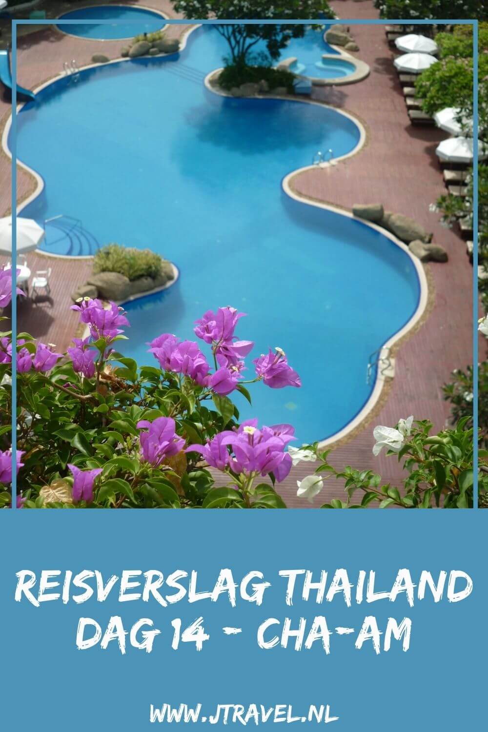 Dag 14 van mijn 16-daagse groepsrondreis door Thailand breng ik door bij het zwembad van mijn hotel in Cha-Am en maak ik een strandwandeling. Alles over de veertiende dag van mijn reis door Thailand lees je hier. Lees je mee? #Thailand #strandwandeling #chaam #reisverslag #jtravel #jtravelblog