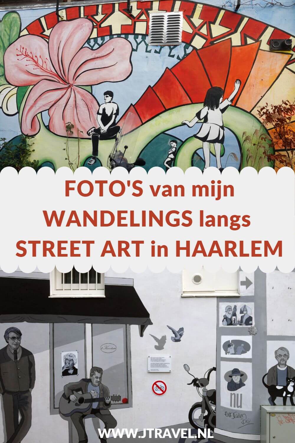 Ik maakte een wandeling langs de vele street art in Haarlem. Haarlem staat niet bekend als street art stad maar er zijn genoeg kunstwerken te zien. De foto's die ik tijdens deze street art wandeling in Haarlem maakte, ziet je in dit artikel. #streetart #streetarthaarlem #haarlem #fotos #jtravel #jtravelblog