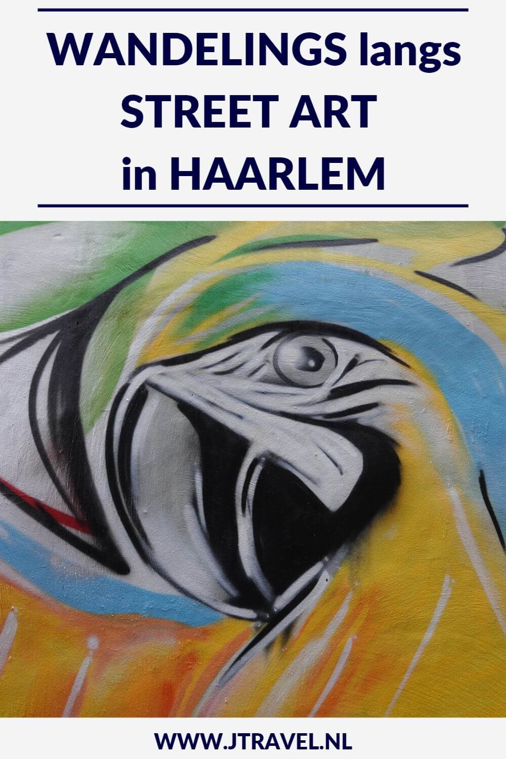 Ik maakte een wandeling langs de vele street art in Haarlem. Haarlem staat niet bekend als street art stad maar er zijn genoeg kunstwerken te zien. Welke murals je in Haarlem kunt spotten lees je in dit artikel. #streetart #streetarthaarlem #haarlem #jtravel #jtravelblog