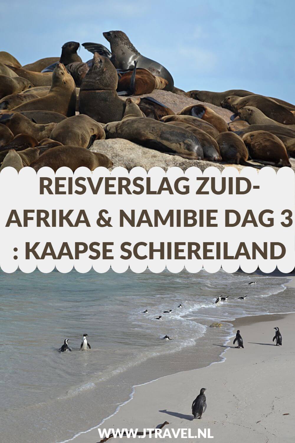 Op dag 3 van mijn 22-daagse groepsrondreis door Zuid-Afrika en Namibië bezocht ik het Kaapse Schiereiland met bezoeken aan Duikereiland, Capepoint, Kaap de Goede Hoop en de pinguïns van Boulders Beach. Alles over de derde dag van mijn reis door Zuid-Afrika & Namibië lees je hier. Lees je mee? #zuidafrika #kaapstad #capetown #kaapseschiereiland #reisverslag #jtravel #jtravelblog