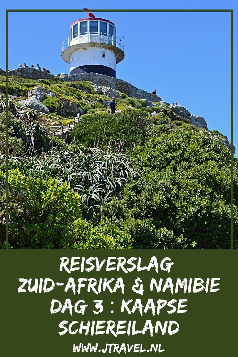 Op dag 3 van mijn 22-daagse groepsrondreis door Zuid-Afrika en Namibië bezocht ik het Kaapse Schiereiland met bezoeken aan Duikereiland, Capepoint, Kaap de Goede Hoop en de pinguïns van Boulders Beach. Alles over de derde dag van mijn reis door Zuid-Afrika & Namibië lees je hier. Lees je mee? #zuidafrika #kaapstad #capetown #kaapseschiereiland #reisverslag #jtravel #jtravelblog