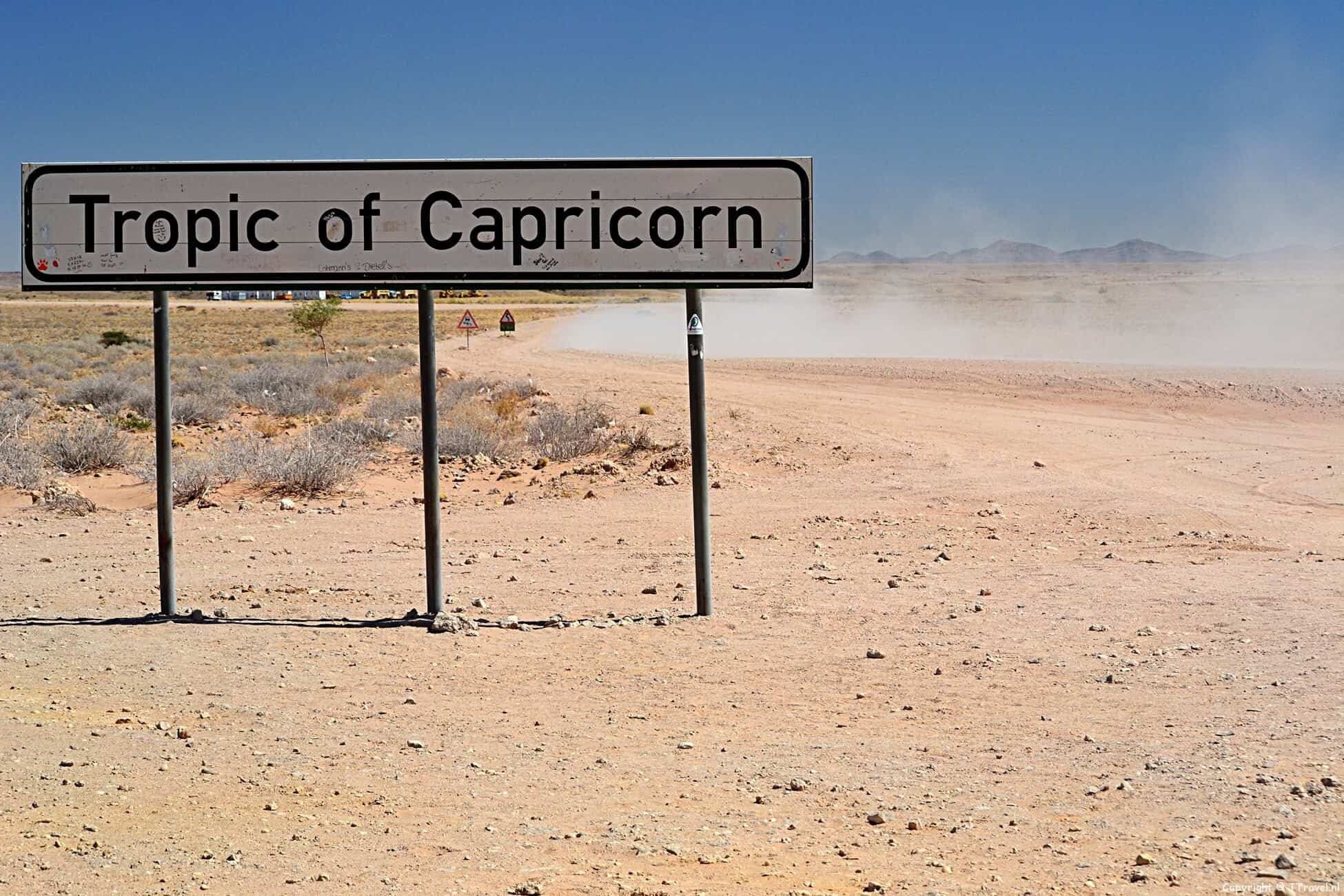 Tropic op Capricorn in Namibië