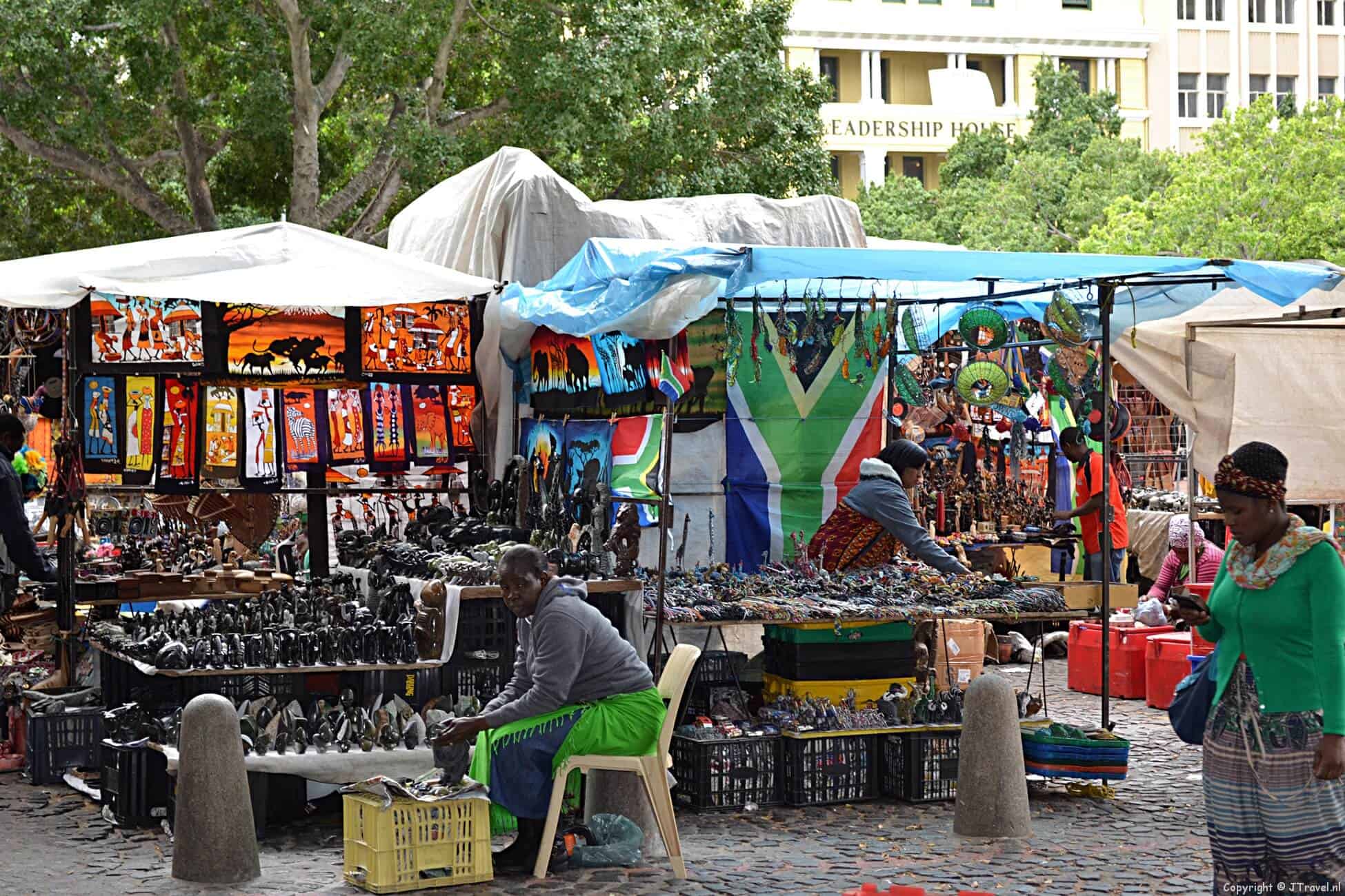 Greenmarket Square in Kaapstad in Zuid-Afrika