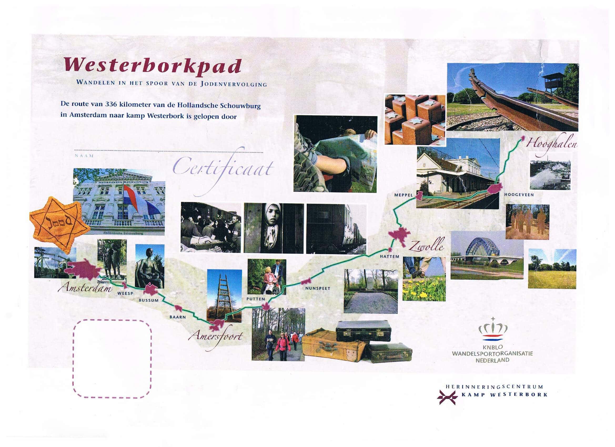 Certificaat tijdens de 29e etappe van het Westerborkpad / Copyright JTravel.nl