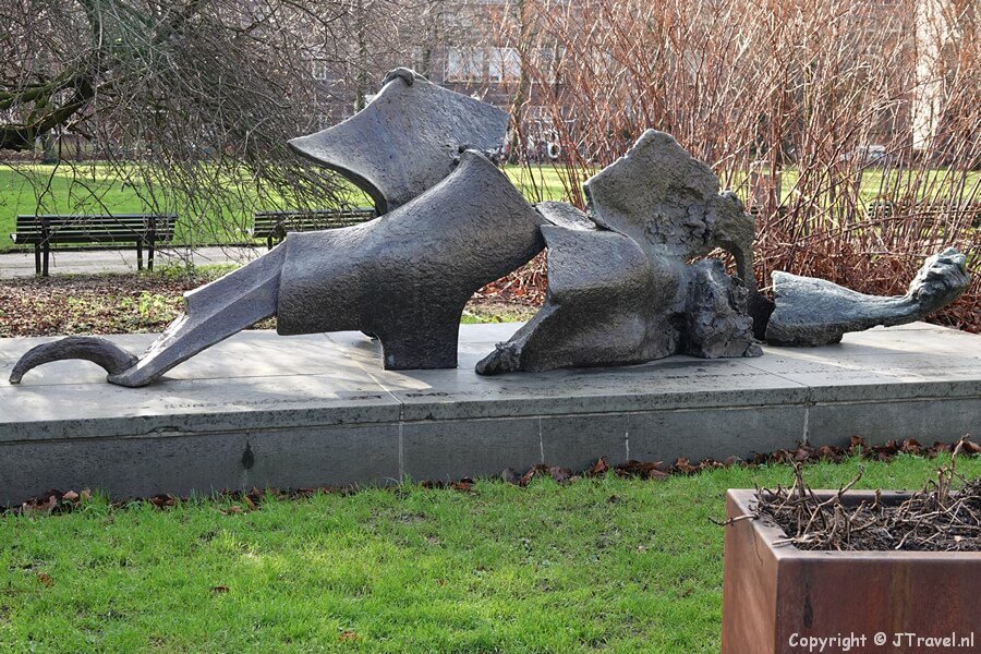 Monument van het kunstenaarsverzet in Amsterdam tijdens mijn onderwijshistorische wandeling in het centrum van Amsterdam