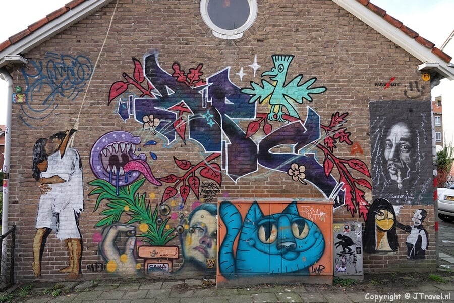 Walls of Fame tijdens mijn street art wandeling in de Amsterdamse wijk Geuzenveld