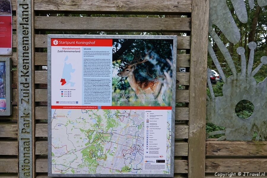 Informatiebord op Landgoed Koningshof tijdens mijn ommetje over Landgoed Koningshof in Nationaal Park Zuid-Kennemerland