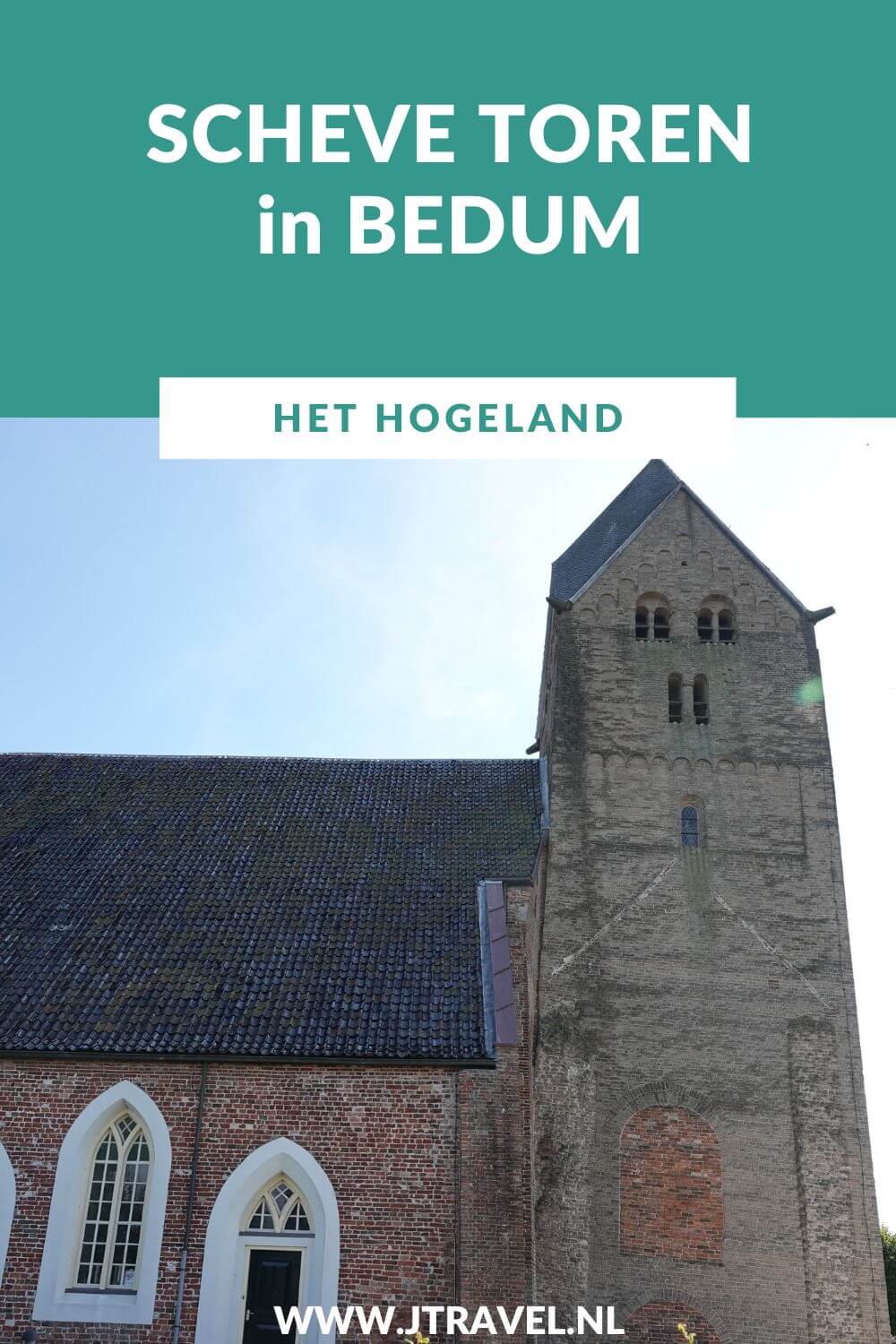 Ken je de Scheve Toren in Bedum? Deze mooie toren van de Walfriduskerk/Hervormde kerk staat in Bedum in de provincie Groningen. De Scheve Toren in Bedum is de scheefste toren van Nederland. De Scheve Toren staat schever dan de toren van Pisa/Italië. Meer lees je in dit artikel, #schevetoren #schaivetoren #bedum #jtravel #jtravelblog