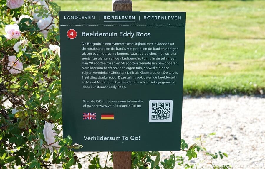 QR code op Landgoed Borg Verhildersum in Leens