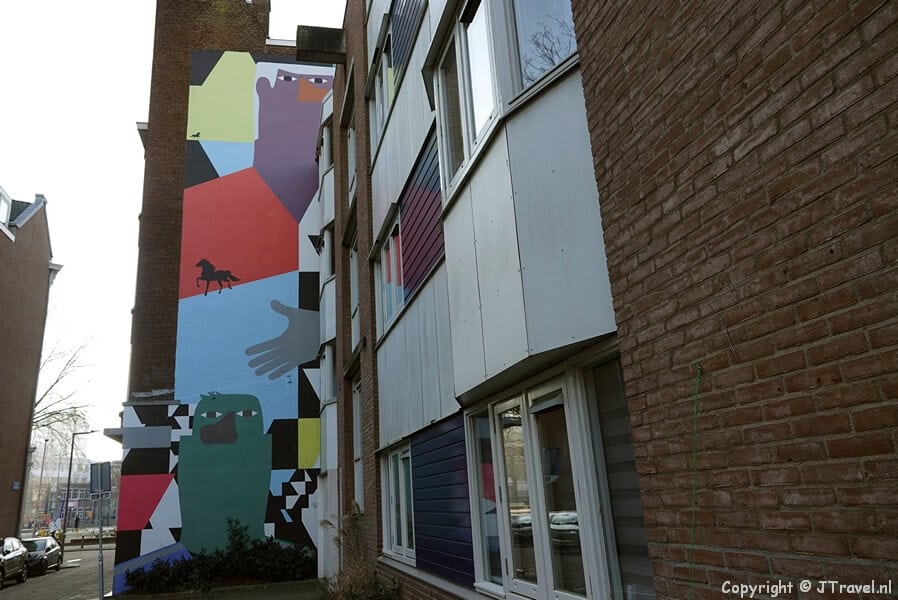 Street art van Anuli Croon tijdens mijn street art wandeling in het centrum van Rotterdam