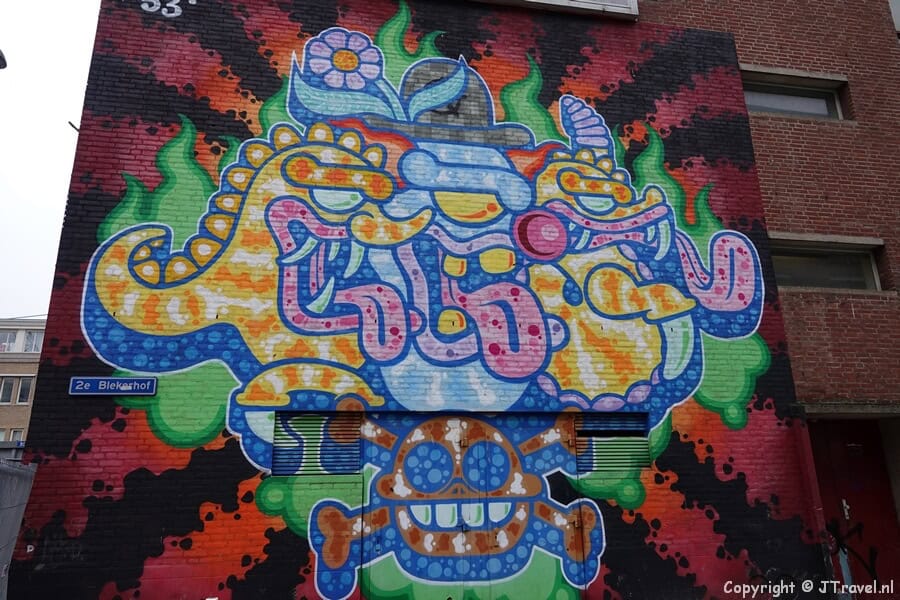 Street art van CES53 tijdens mijn street art wandeling in het centrum van Rotterdam