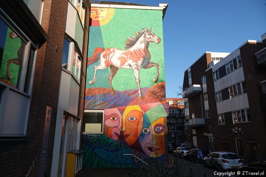 Street art van Jorge Kata Nunez tijdens mijn street art wandeling in het centrum van Rotterdam