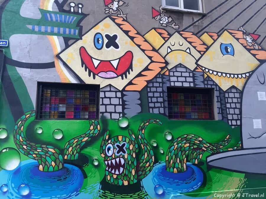 Street art van Lastplak tijdens mijn street art wandeling in het centrum van Rotterdam