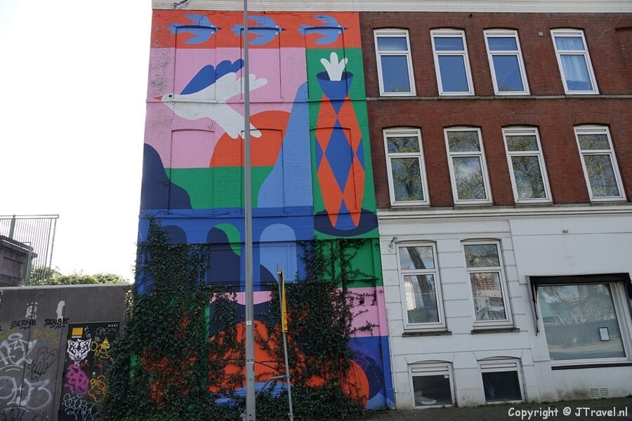 Street art van Marije Maria tijdens mijn street art wandeling in de Rotterdamse wijk Feijenoord