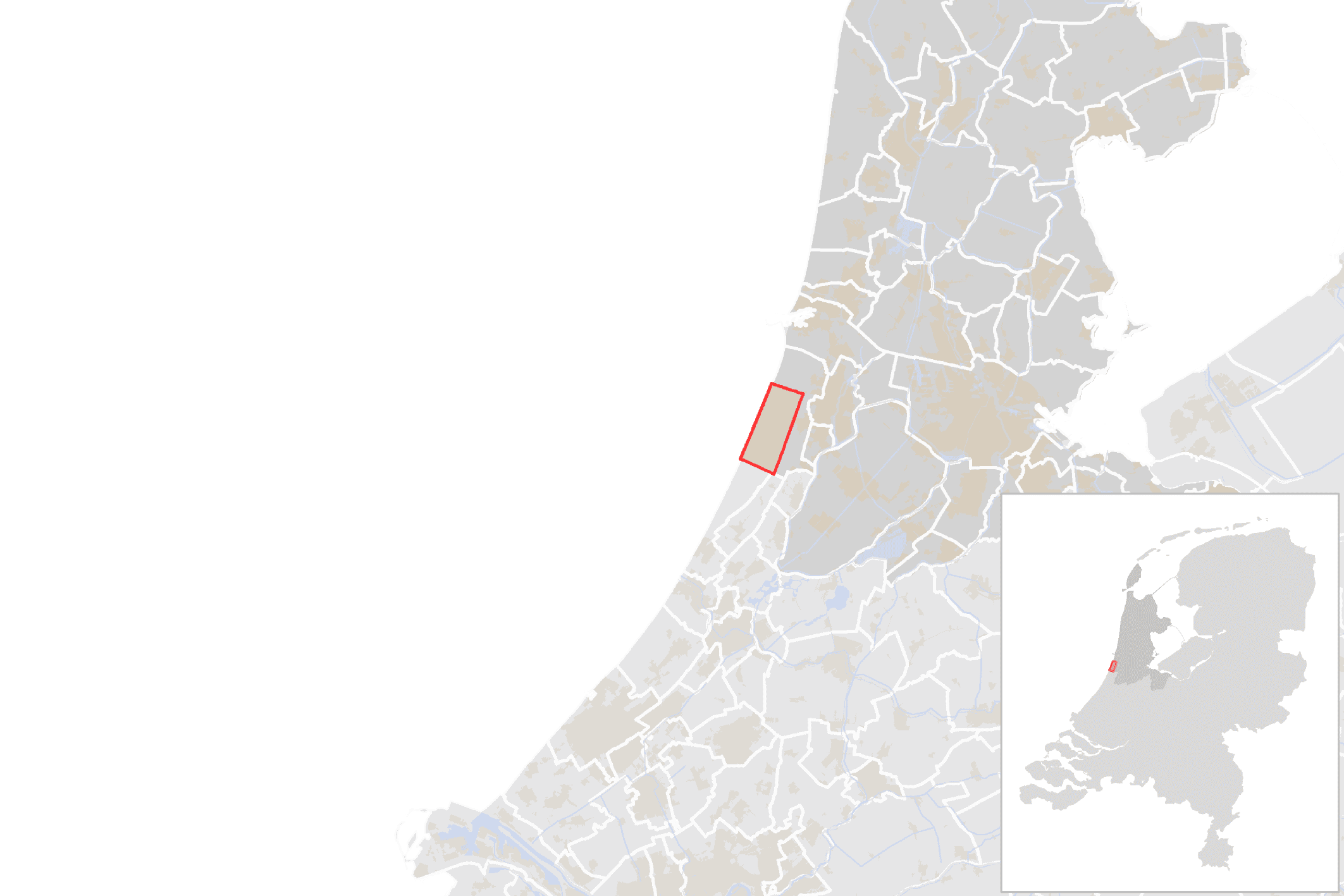 De ligging van Zandvoort