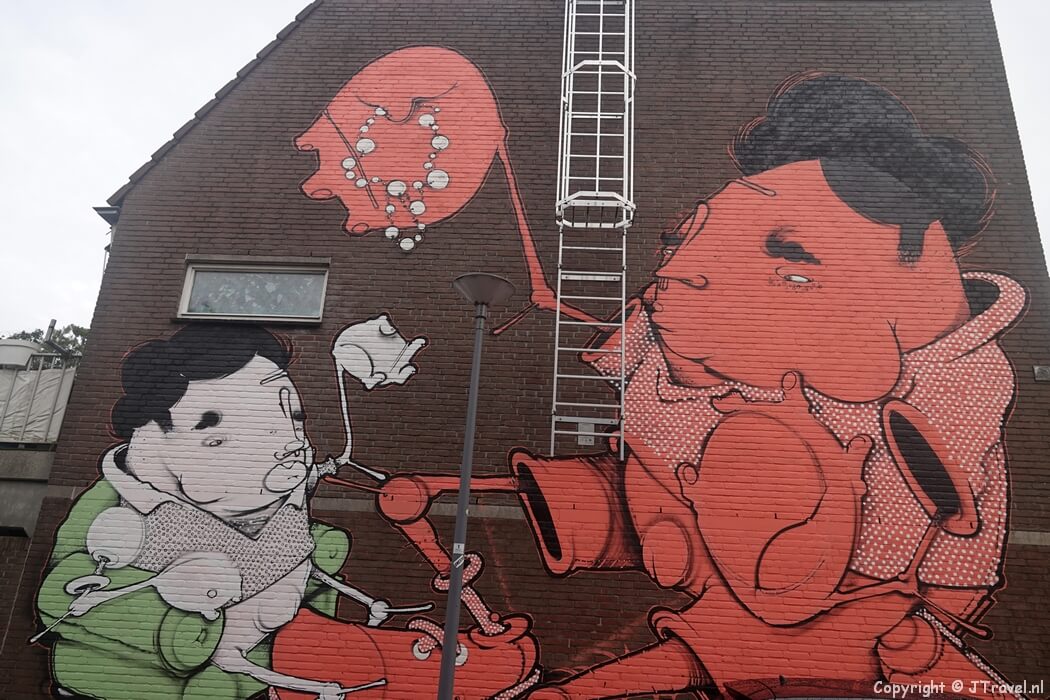 Street art van Alex Hornest tijdens mijn street art wandeling in Rotterdam-Beverwaard