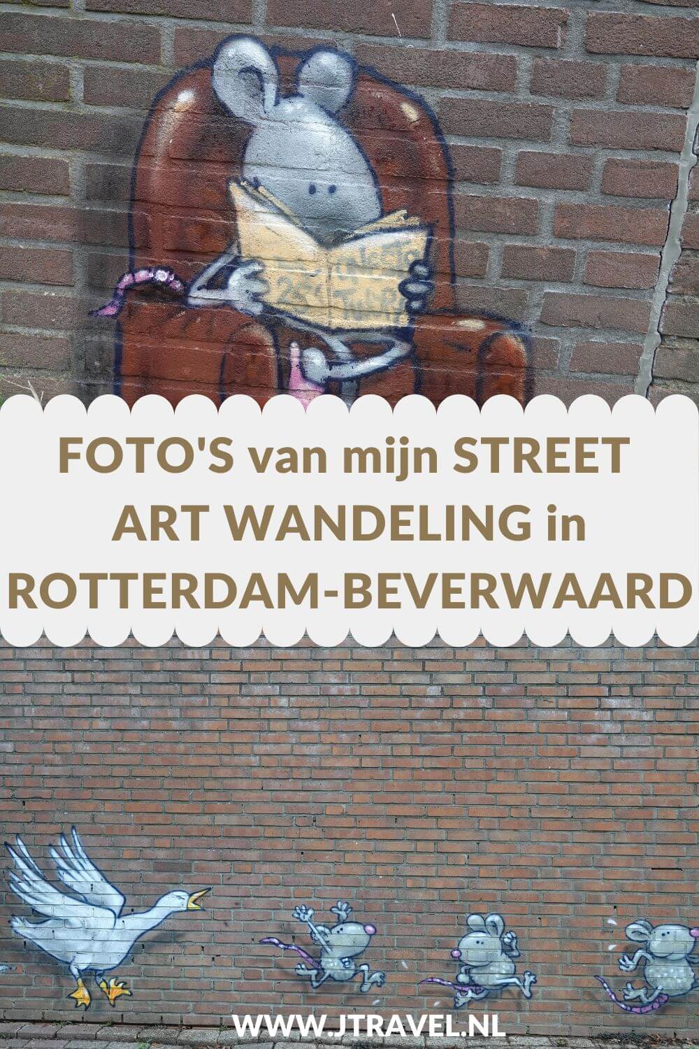 Ik maakte een wandeling langs de vele street art werken in de Rotterdamse wijk Beverwaard. In dit artikel zie je de foto's die ik tijdens mijn street art wandeling in Rotterdam-Beverwaard maakte. #streetart #streetartrotterdam #rotterdam #jtravel #jtravelblog #fotos