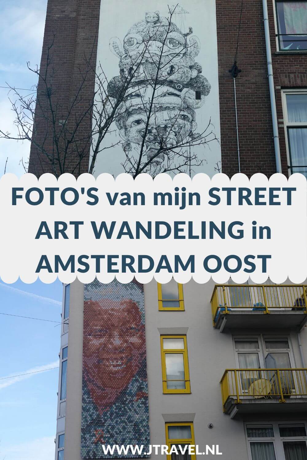 Ik maakte een wandeling langs de vele street art werken in de Amsterdamse wijk Oost. Mijn foto's van de street art in Amsterdam Oost zie je in dit artikel. #streetart #streetartamsterdam #amsterdam #oost #jtravel #jtravelblog #fotos