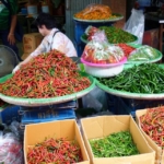 Bloemenmarkt in Bangkok Groentemarkt in Bangkok