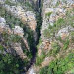 Uitzicht vanaf de Paul Sauerbridge nabij het Tsitsikamma National Park<br/>Copyright © JTravel.nl Uitzicht vanaf de Paul Sauerbridge nabij het Tsitsikamma National Park / Copyright © JTravel.nl