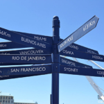 Bord in Waterfront in Kaapstad<br/>Copyright © JTravel.nl Bord in Waterfront in Kaapstad / Copyright © JTravel.nl